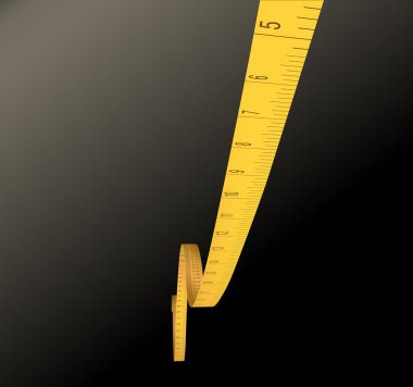 Measure tape - inches clipart