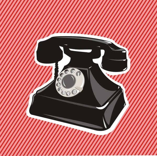 Старий телефон — стоковий вектор