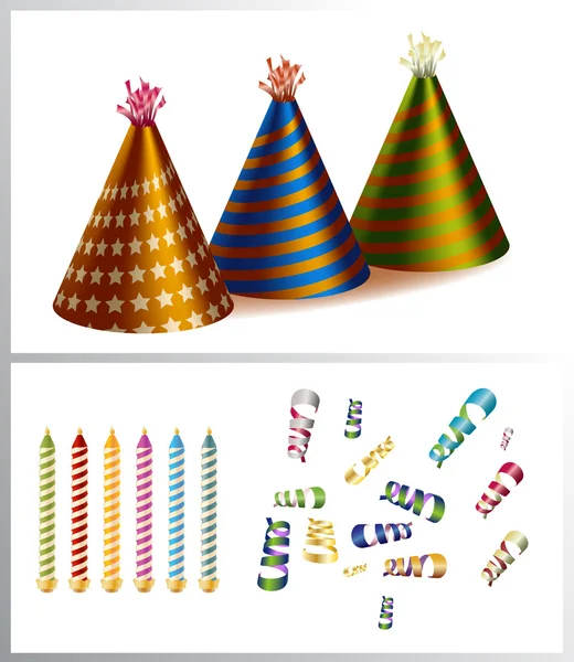 Birthday party items — Stock Vector