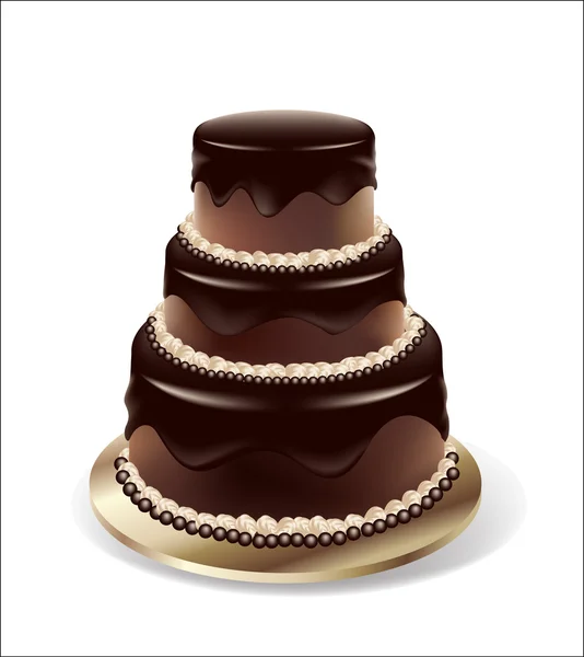 Gâteau vecteur au chocolat — Image vectorielle