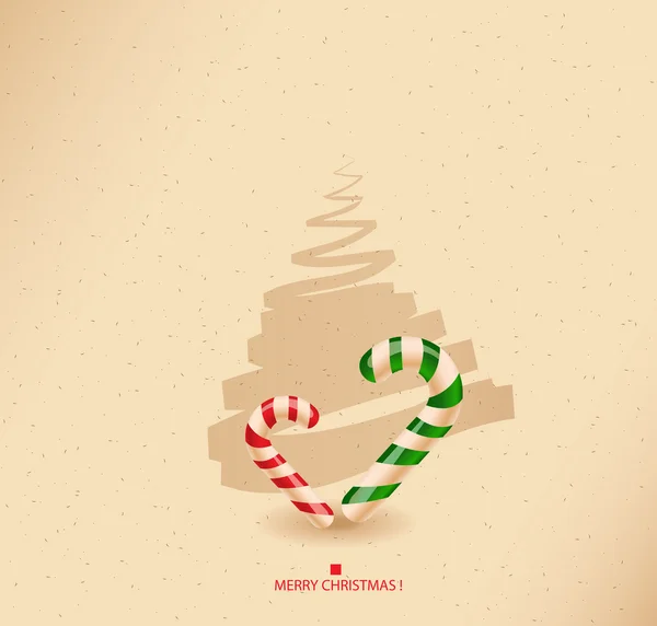 圣诞贺卡-糖果 — 图库矢量图片
