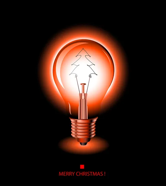 Christmas tree light bulb — Stock Vector