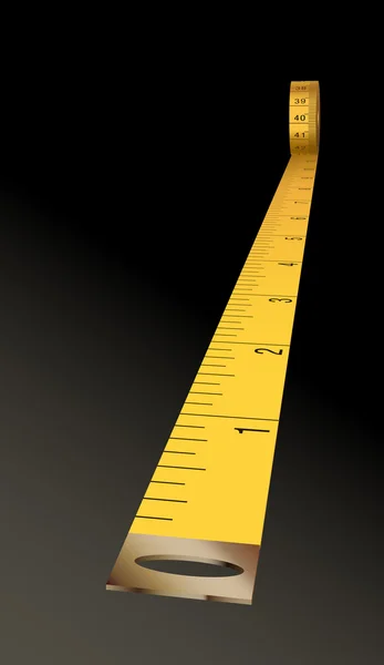 Measure tape - inches — Stockvector