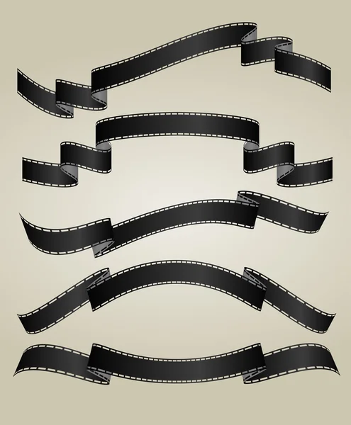 Bannières de bande de film - non exposées — Image vectorielle