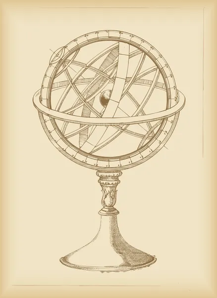 Armillary Sphere - desen — Vector de stoc
