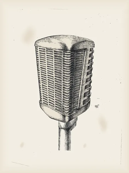 Мікрофон-креслення — стоковий вектор