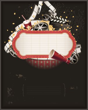 Start the show. Movie theme composition clipart