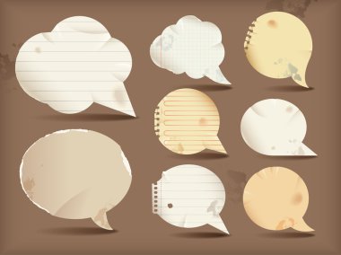 Paper speech bubbles clipart