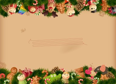 Christmas - toys background clipart