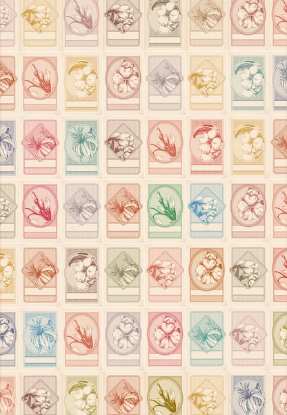 Postzegels patroon-achtergrond — Stockvector