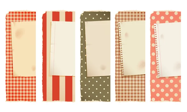 Bandeiras de papel —  Vetores de Stock