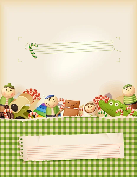 Γλυκό πράσινο παιδικές αναμνήσεις — Διανυσματικό Αρχείο