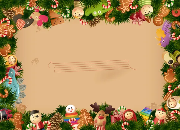 Weihnachten -Spielzeug Hintergrund — Stockvektor
