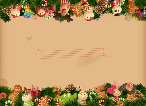 Christmas - toys background — Stock Vector