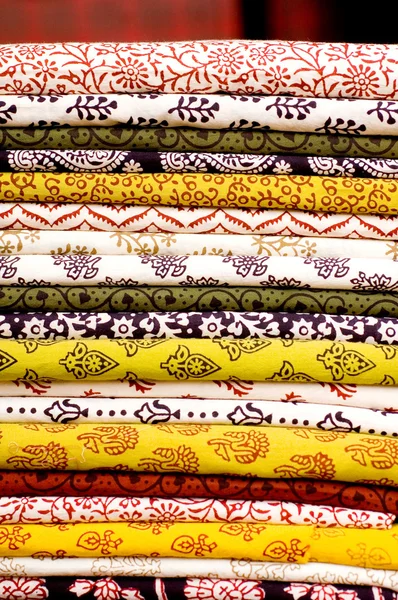 Stack of fabrics — Stock Photo, Image