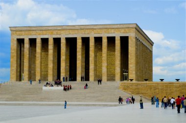 Founder of modern Turkey, Ataturk's mausoleum in Ankara clipart