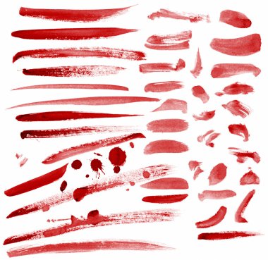 Set of bloody spots clipart