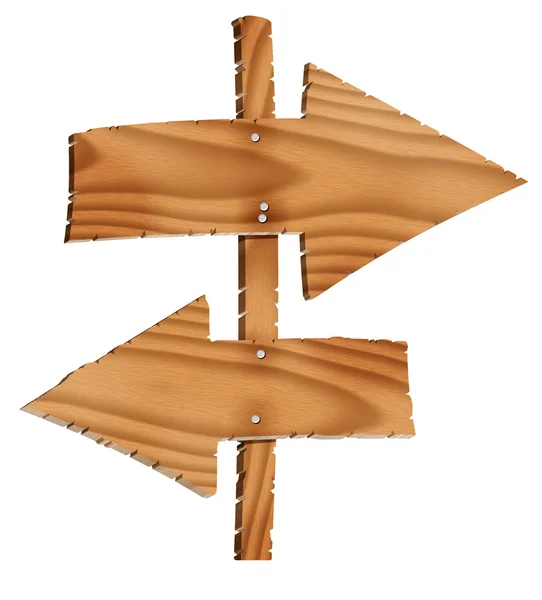 Znak kierunku drewniane — Zdjęcie stockowe