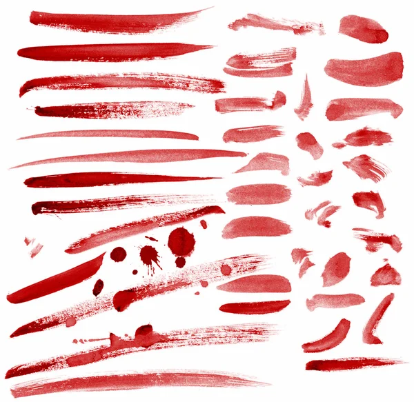 Conjunto de manchas sangrentas — Fotografia de Stock