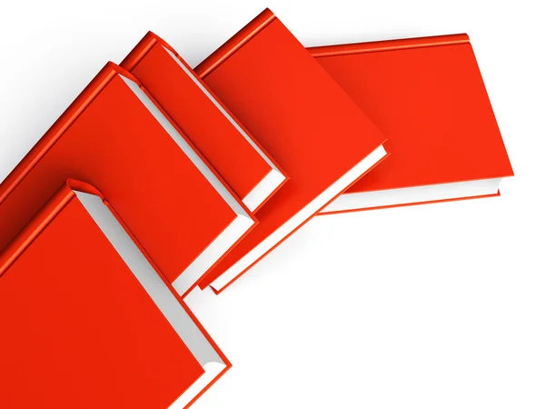 Rote Bücher — Stockfoto