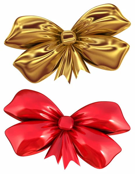 Red and golden bow — Stock Photo, Image