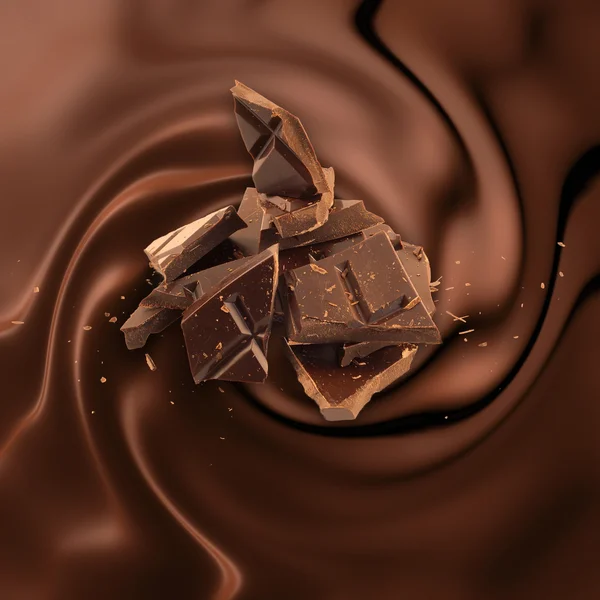 Redemoinho de chocolate — Fotografia de Stock