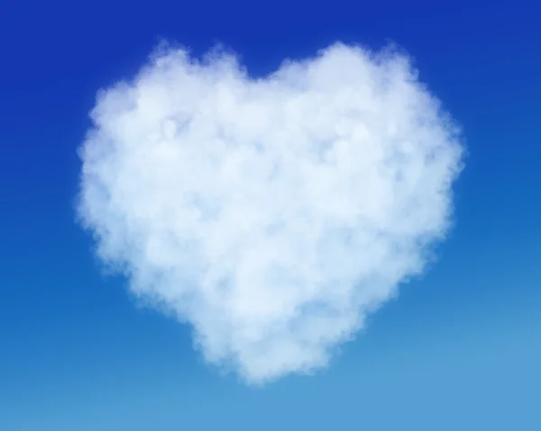 Nuvem em forma de coração — Fotografia de Stock