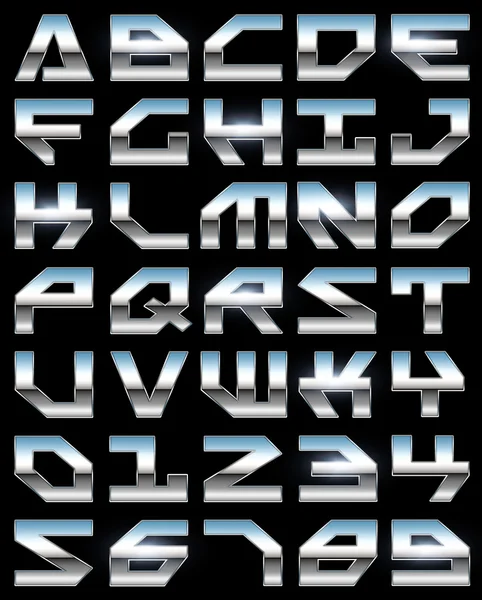 クロムのアルファベット — ストック写真