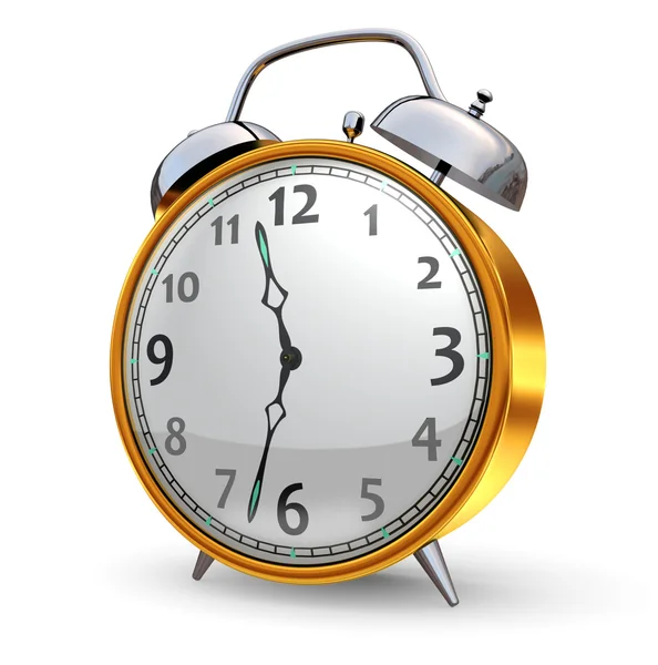 Gold Alarm Clock — Stock Photo, Image