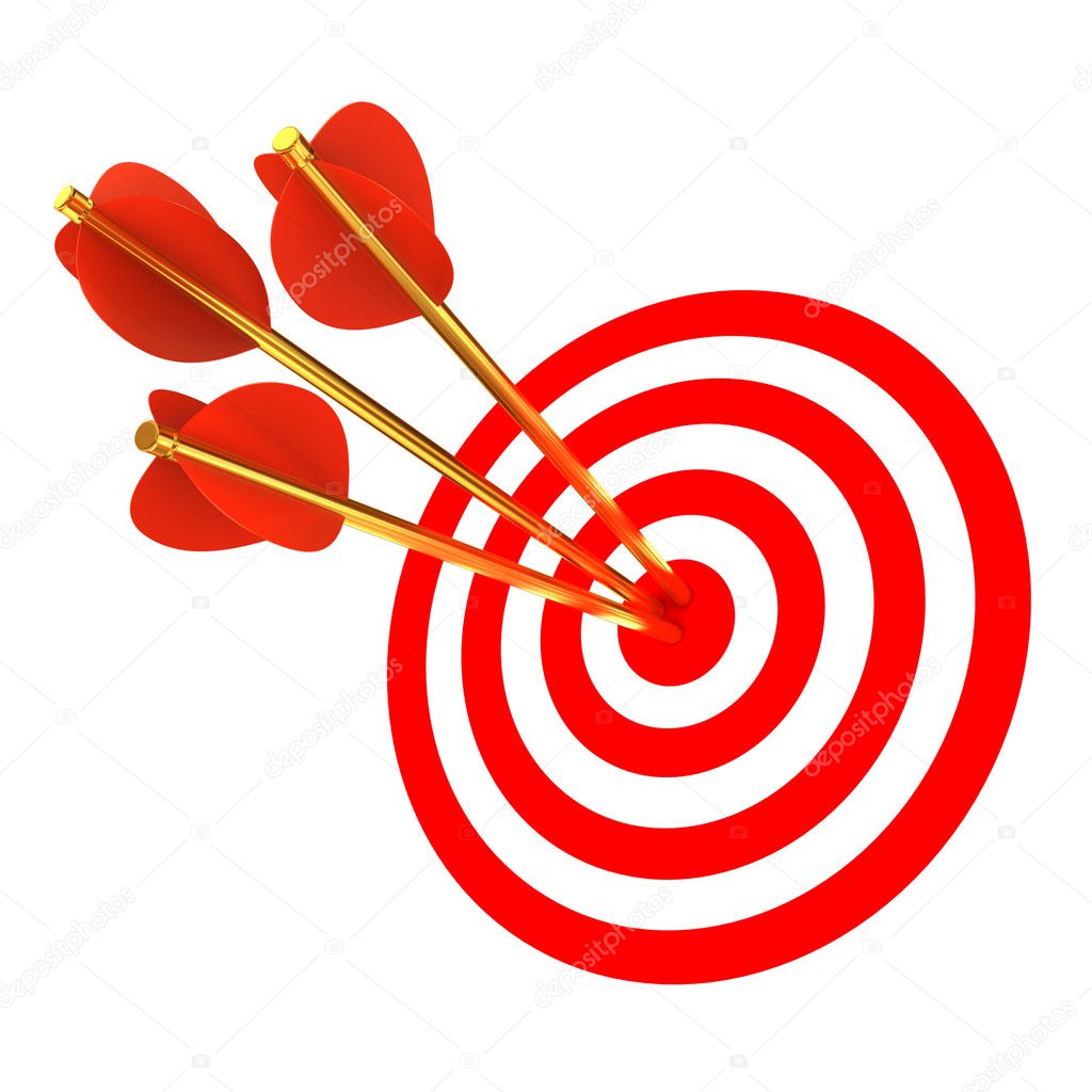 Three arrows in a target