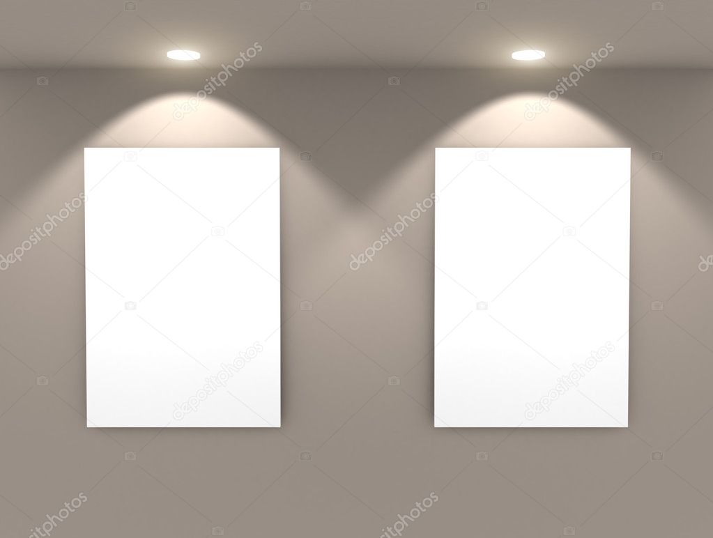 Frames on wall
