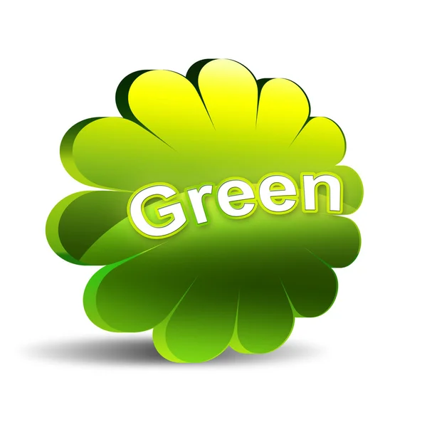 Ícone verde — Fotografia de Stock