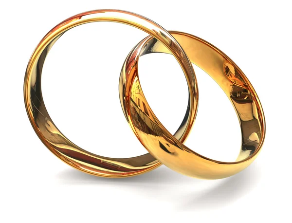 두 개의 황금 반지 — 스톡 사진