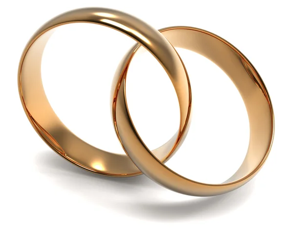 Dva zlatý prsten — Stock fotografie