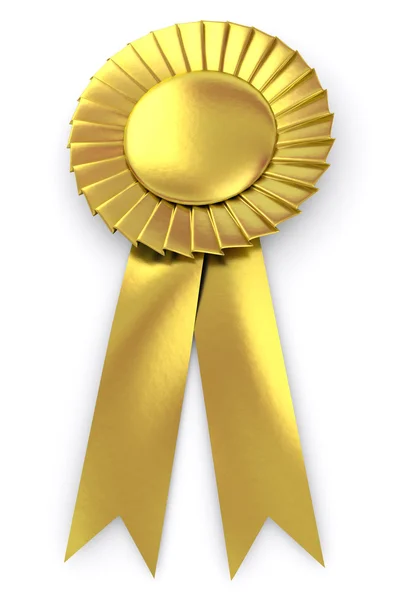 Gold seal with ribbon — Stock Photo, Image