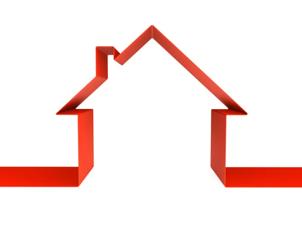 Símbolo da casa vermelha — Fotografia de Stock