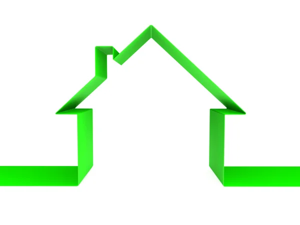 Gröna huset symbol — Stockfoto