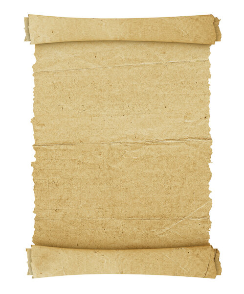 Vintage roll of parchment