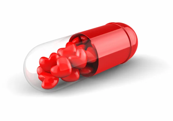 Comprimido vermelho — Fotografia de Stock