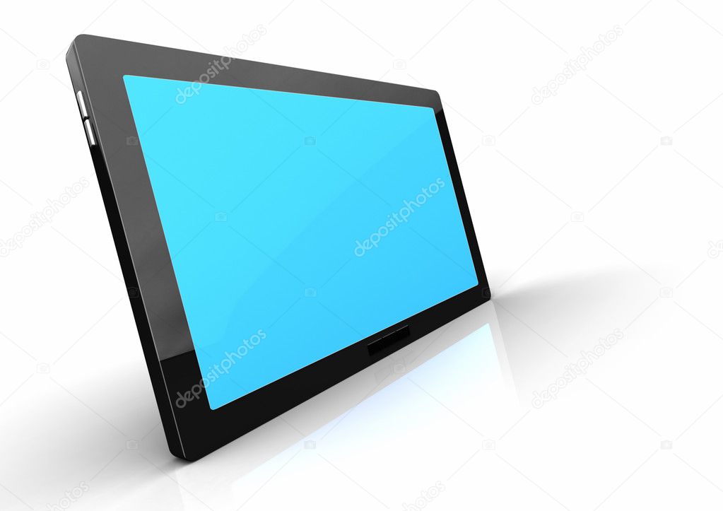 Tablet computer with blue screen