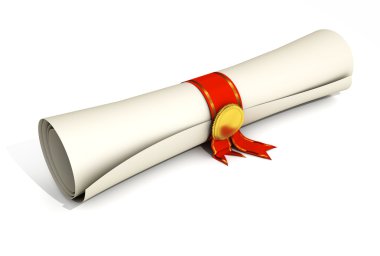 Certificate Scroll clipart