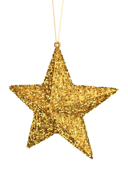 Золотая звезда Рождества — стоковое фото