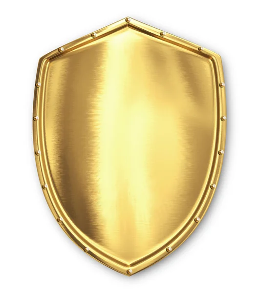Escudo dourado — Fotografia de Stock