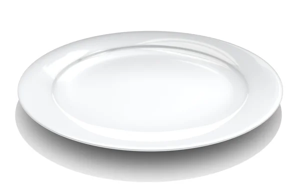 흰 접시 — 스톡 사진