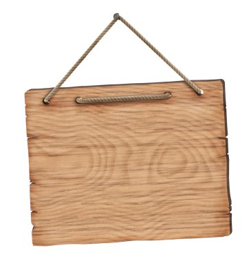 Blank wooden board clipart