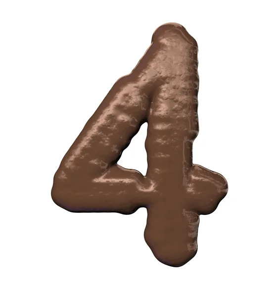 Número de chocolate — Fotografia de Stock