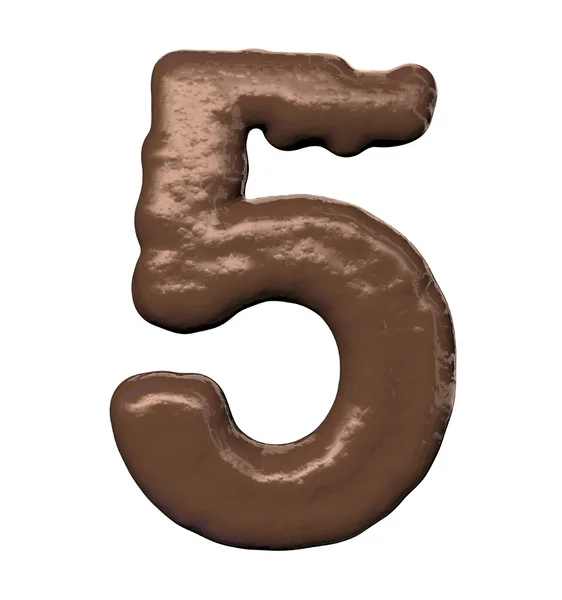 Chocolate number — Stock Photo, Image