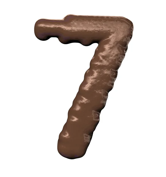 Schokoladenzahl — Stockfoto