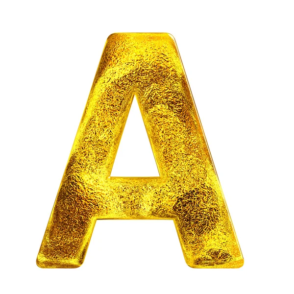 Alfabeto de lámina de oro — Foto de Stock