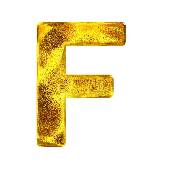 Goldfolie-Alphabet — Stockfoto